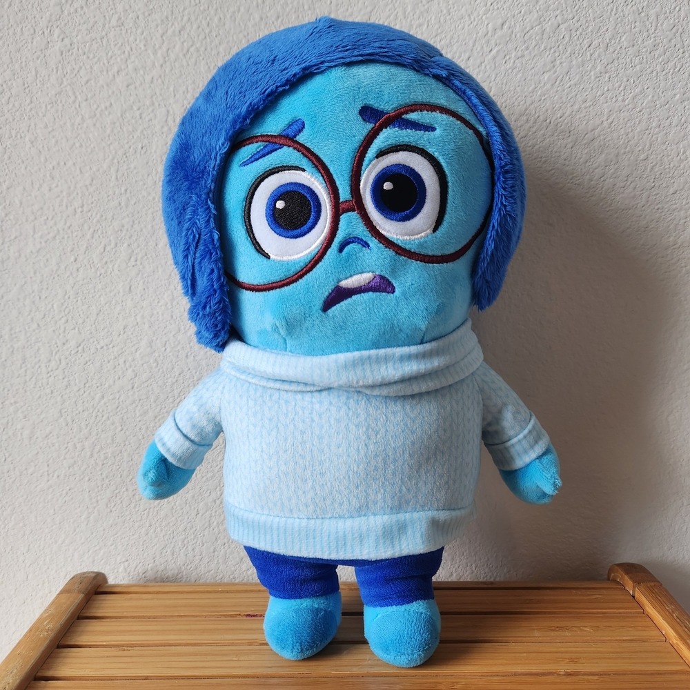 Disney Store‎ Pixar Inside Out 2 12in Blue Sad Sadness Stuffed Animal Plush